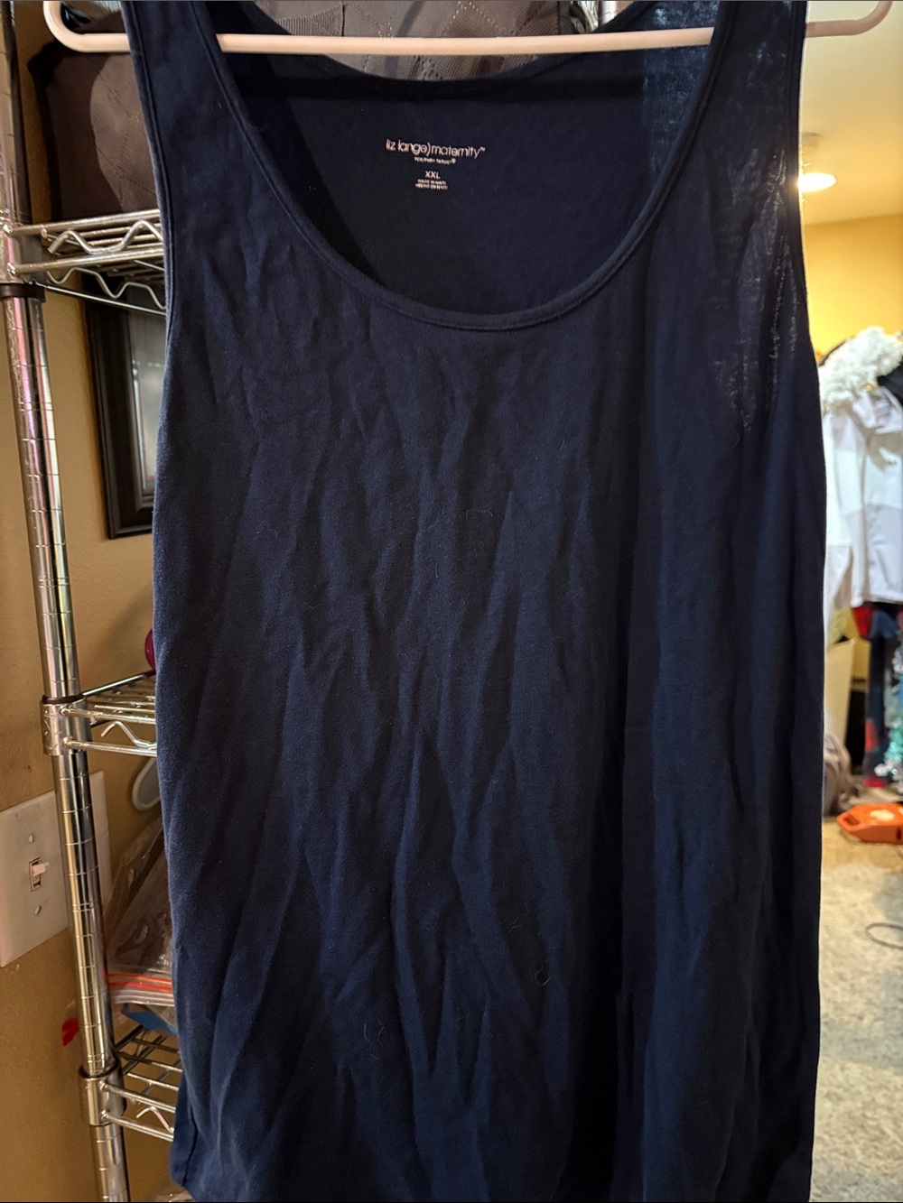 Liz Lange Navy Scoop Neck Tank
